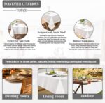 Majestic Giftware Linen Look Polyester Tablecloths for Rectangle Tables | (70/12... - Image 5