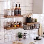 QEEIG Bathroom Shelves Over Toilet - Wall Mounted Floating Shelves Toilet Paper ... - Image 5