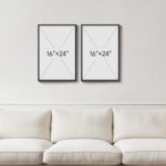 Framed Neutral Abstract Wall Art Set of 2, Modern Black Beige Brown Canvas Print... - Image 4