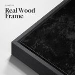 Framed Neutral Abstract Wall Art Set of 2, Modern Black Beige Brown Canvas Print... - Image 6