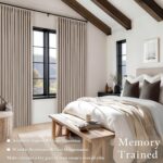 108 Inch Pinch Pleat Drapes Greyish Beige Room Darkening Curtains 108 Inches Lon... - Image 5