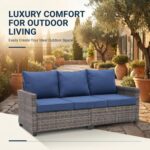 Outdoor Couch 3-Seat Patio Couch, All-Weather Wicker Sofa Outdoor Patio Furnitur... - Image 5