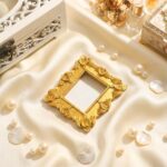 Vicenpal 10 Pcs Mini Gold Picture Frames Vintage Resin Tiny Photo Frame Antique ... - Image 3