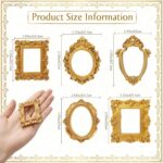 Vicenpal 10 Pcs Mini Gold Picture Frames Vintage Resin Tiny Photo Frame Antique ... - Image 4