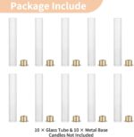 NUPTIO Hurricane Candle Holder for Centerpiece: Set of 10 Metal Taper Candle Hol... - Image 5