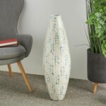 Deco 79 Mother of Pearl Shell Handmade Decorative Vase Tall Mosaic Centerpiece V... - Image 4