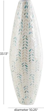 Deco 79 Mother of Pearl Shell Handmade Decorative Vase Tall Mosaic Centerpiece V... - Image 6