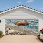 6x13ft 3D Style Luxury Crab Garage Door Banner Cover, Summer Beach Coastal Seali... - Image 7