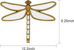 Decorative Golden Dragonfly Wall Mirror, Plastic Frame with Mirrored Wings (12.4... - Image 3