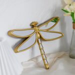 Decorative Golden Dragonfly Wall Mirror, Plastic Frame with Mirrored Wings (12.4... - Image 4