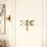 Decorative Golden Dragonfly Wall Mirror, Plastic Frame with Mirrored Wings (12.4... - Image 5