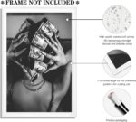 Trendy Black and White Wall Art Luxury Money Hair Rollers Black Woman Poster Ret... - Image 3
