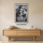 Trendy Black and White Wall Art Luxury Money Hair Rollers Black Woman Poster Ret... - Image 6