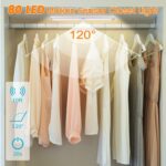 Wireless Motion Sensor Light Indoor, 80 LED Dimmable Closet Lights Rechargeable ... - Image 3