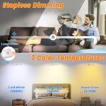 Wireless Motion Sensor Light Indoor, 80 LED Dimmable Closet Lights Rechargeable ... - Image 5