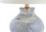 JONATHAN Y 20.5" Blue/White Marbleized Ceramic Table Lamp, Contemporary Traditio... - Image 7