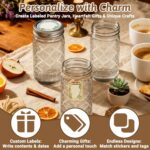 32 oz Mason Jars with Airtight Lids and Bands, 12-Pack with Wide Mouth, Rustic S... - Image 3
