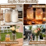 32 oz Mason Jars with Airtight Lids and Bands, 12-Pack with Wide Mouth, Rustic S... - Image 6