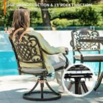 7-Piece Cast Aluminum Patio Furniture, Patio Dining Sets for 6 Includes 4 Stacka... - Image 4