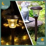 GIGALUMI 8 Pack Solar Pathway Lights, Solar Garden Lights Outdoor Warm White, Wa... - Image 4