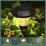 GIGALUMI 8 Pack Solar Pathway Lights, Solar Garden Lights Outdoor Warm White, Wa... - Image 5