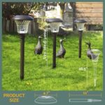 GIGALUMI 8 Pack Solar Pathway Lights, Solar Garden Lights Outdoor Warm White, Wa... - Image 6