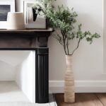 ALMA 16" Tall Floor Vase for Pampas Grass,White Brown Ceramic Centerpiece for Dr... - Image 7