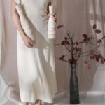 ALMA 16" Tall Floor Vase for Pampas Grass,White Brown Ceramic Centerpiece for Dr... - Image 8