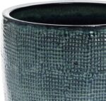 LuxenHome 15.5" Dia Large Ceramic Pots for Plants, Modern Green Glazed Planters ... - Image 8