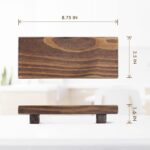 Wood Pedestal Soap Stand, Farmhouse Wood Riser, Soap Dish Holder/Tray Counter De... - Image 7