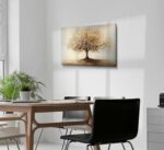 Tree of Life Gold Canvas Wall Art Modern Luxury Golden Big Tree Painting Picture... - Image 7