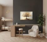 Tree of Life Gold Canvas Wall Art Modern Luxury Golden Big Tree Painting Picture... - Image 9