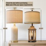 G-SAFAVA 24.25" Table Lamps Set of 2 Modern Ceramic Lamps for Living Room Bedsid... - Image 3