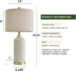 G-SAFAVA 24.25" Table Lamps Set of 2 Modern Ceramic Lamps for Living Room Bedsid... - Image 6