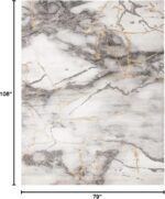 SAFAVIEH Craft Collection Area Rug - 6'7" x 9', Grey & Gold, Modern Abstract Des... - Image 3