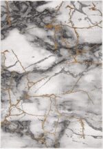 SAFAVIEH Craft Collection Area Rug - 6'7" x 9', Grey & Gold, Modern Abstract Des... - Image 4
