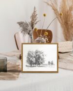 InSimSea Framed Wall Art for Living Room Vintage Tree Canvas Art Black and White... - Image 6