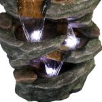 SunJet 40.5” High Rocks Outdoor Water Fountain - 6-Tiers Cascading Waterfall wit... - Image 5
