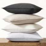 Grey Pillow Covers 18x18 Neutral Boho Couch Linen Throw Pillows with Flange Desi... - Image 8