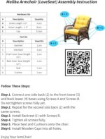 Wickerix Malibu Lounge Loveseat Sofa Natural Rattan Wicker Handmade Design with ... - Image 9