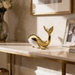 Golden Whale Ceramic Figurine – Decorative Sculpture, Symbol of Prosperity and G... - Image 3