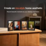 WARM&LOVE 4 Picture Frame, 4x6 Four Folding Hinged Photo Frames, Rustic Wood Des... - Image 6