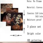3Pcs Trendy Luxury Girl Canvas Wall Art African American Woman Wall Decor Fashio... - Image 4