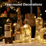 Aluan Wine Bottle Lights with Cork, 12 LED 10 Pack Fairy / String Lights Waterpr... - Image 6