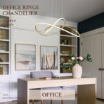 D31.5in Modern LED Chandelier Gold Ring Chandelier High Ceiling Contemporary wit... - Image 9
