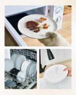 Famiware Porcelain kitchen plates and bowls set, Modern dishes set for 6, Handma... - Image 7