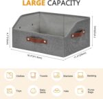 Bagnizer Closet Organizers and Storage, Linen Trapezoid Storage Bins with Handle... - Image 3