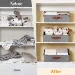 Bagnizer Closet Organizers and Storage, Linen Trapezoid Storage Bins with Handle... - Image 7