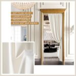 Cream Colored Room Darkening Curtains 80 Inch Length for Bedroom Closet Door,Lig... - Image 6