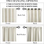 Cream Colored Room Darkening Curtains 80 Inch Length for Bedroom Closet Door,Lig... - Image 8